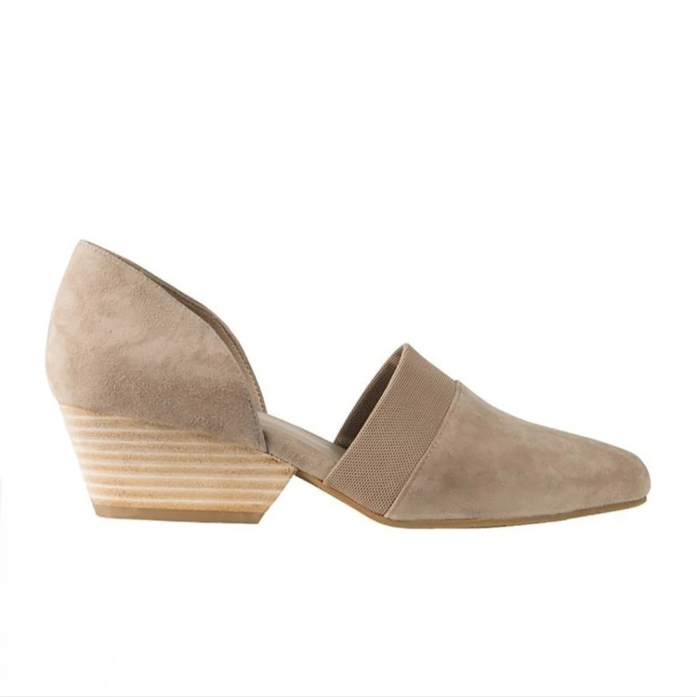 Eileen Fisher Hilly Suede Wedge d'Orsay Pump Size 10